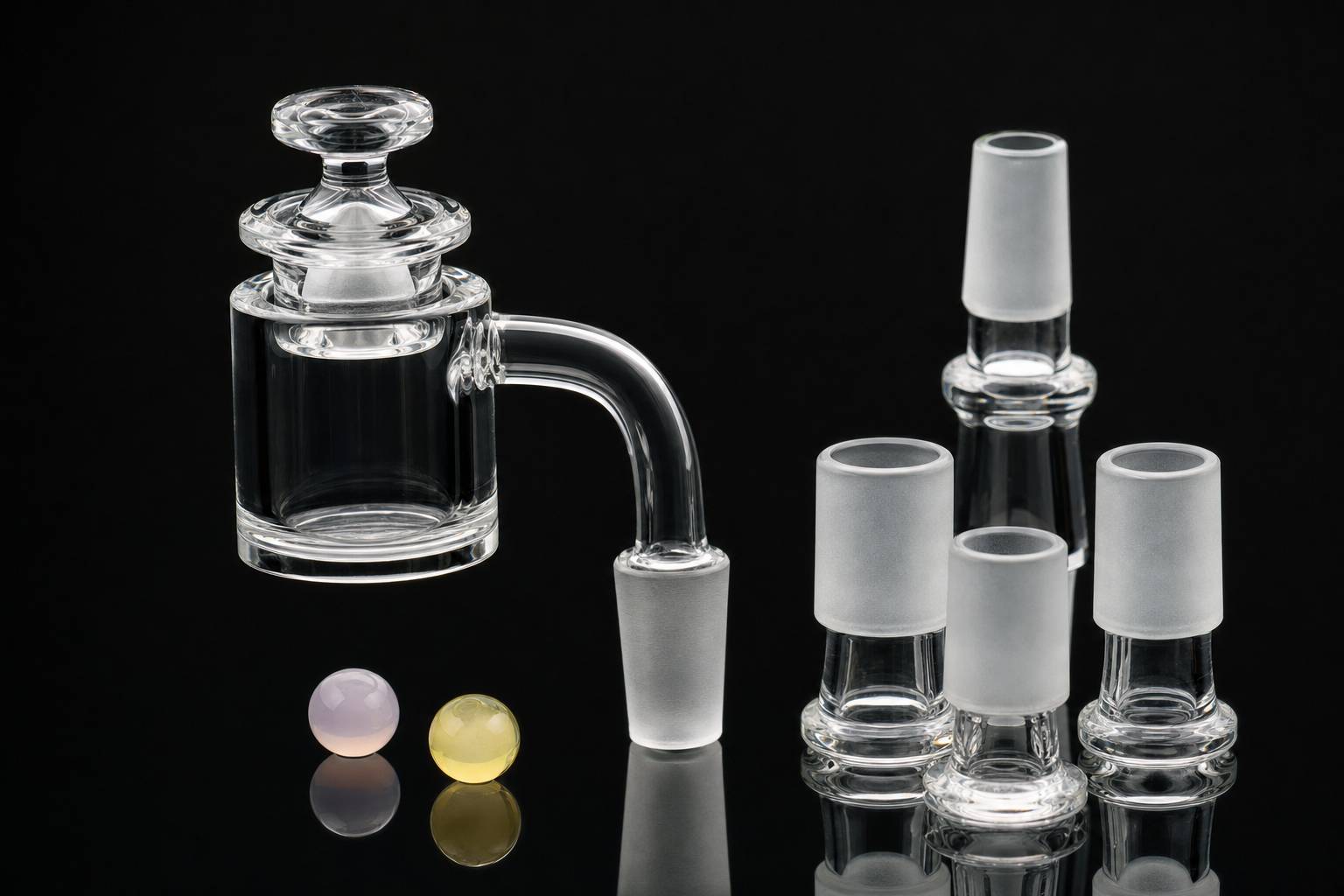 Tipos de accesorios para banger: carb caps, perlas terp y adaptadores Tipos de accesorios para banger: carb caps, perlas terp y adaptadores